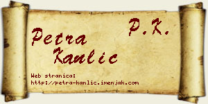 Petra Kanlić vizit kartica